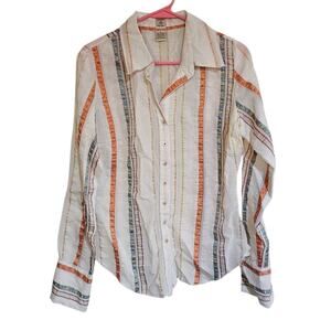 Johnny Cotton Womens Long Sleeve Blouse Size 4